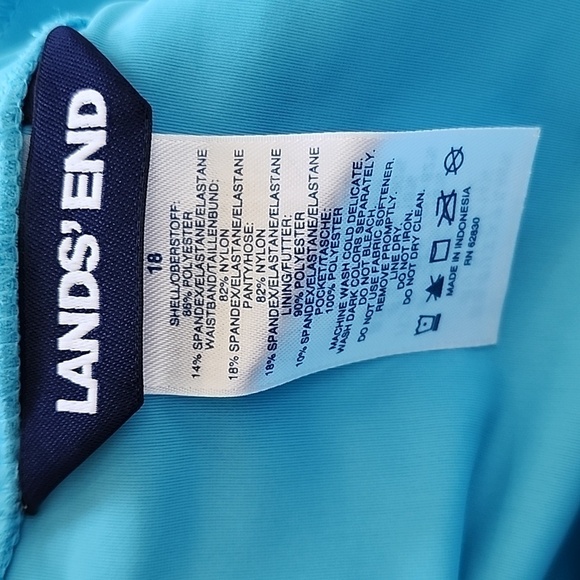 Lands' End Women's 5" Quick Dry Swim Shorts with Panty Sz 18 - Picture 5 of 7